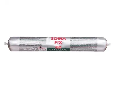 Герметик полиуретановый SOMAFIX черный, 750 гр/ 600мл